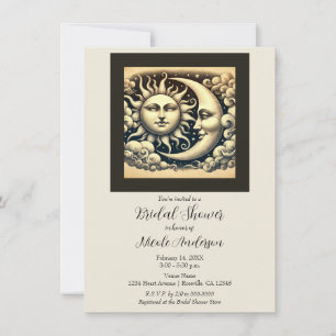 Invitation Mariage Céleste Vintage Soleil & Lune
