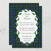 Invitation Mariage celte de Colquhoun (Devant / Derrière)