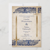 Invitation Mariage celtique à l'épée (Devant)