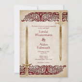Invitation Mariage Celtique Epées (Devant)