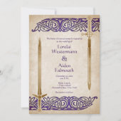 Invitation Mariage Celtique Epées (Devant)