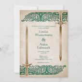 Invitation Mariage Celtique Epées (Devant)