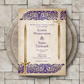 Invitation Mariage Celtique Epées