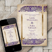 Invitation Mariage Celtique Epées