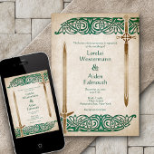 Invitation Mariage Celtique Epées