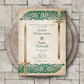 Invitation Mariage Celtique Epées
