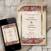 Invitation Mariage Celtique Epées