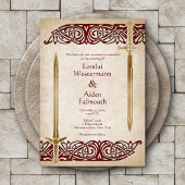 Invitation Mariage Celtique Epées