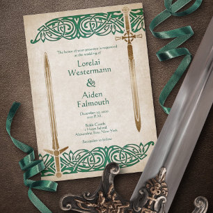 Invitation Mariage Celtique Epées