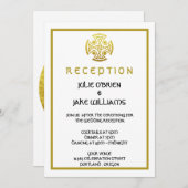 Invitation Mariage celtique Faux Gold Celtic Knot Cross (Devant / Derrière)