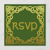 Mariage celtique vert | Faux nœud celtique en or R