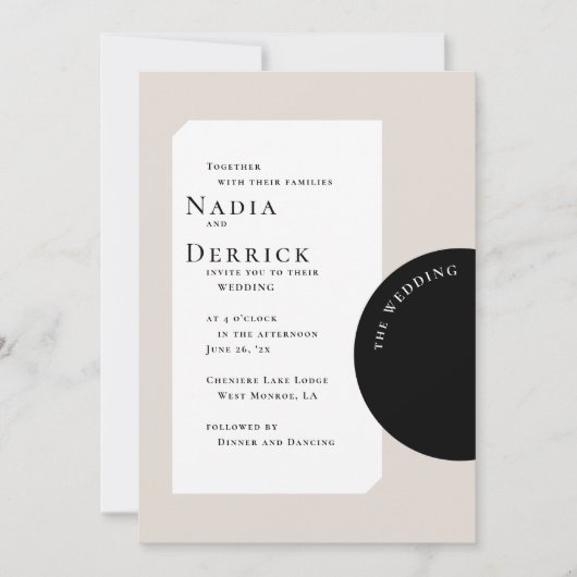 INVITATION MARIAGE CERCLE CHIC (Devant)