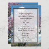 Invitation mariage, cerise d'invitation du parent de la marié (Devant / Derrière)