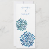 Invitation Mariage Cerulean Blue Flower (Devant)