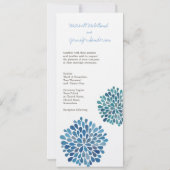Invitation Mariage Cerulean Blue Flower (Dos)