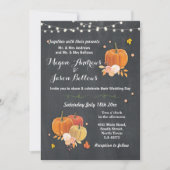 Invitation Mariage Chalk Rustic Citrouille Automne Automne In (Devant)