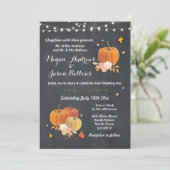 Invitation Mariage Chalk Rustic Citrouille Automne Automne In (Debout devant)