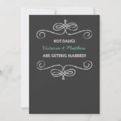 Invitation Mariage Chalkboard Vintage Hot Dang (Devant)
