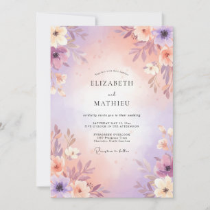 Invitation Mariage Champ de Lavande Tranquille