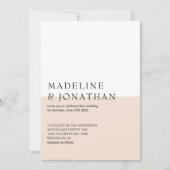 Invitation Mariage Champagne classique simple en couleur (Devant)