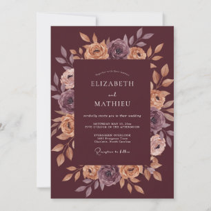 Invitation Mariage Champagne Ranunculus Eucalyptus
