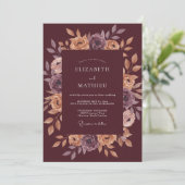 Invitation Mariage Champagne Ranunculus Eucalyptus (Debout devant)
