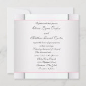 Invitation Mariage Champagne Rose Rose (Dos)