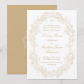 Invitation Mariage Champagne Script Classique Élégant (Devant / Derrière)