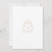 Invitation Mariage Champagne Script Classique Élégant (Dos)