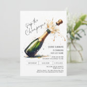 Invitation Mariage Champagnisé de Fiançailles (Debout devant)