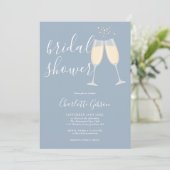 Invitation Mariage Champenoire Dusty Blue (Debout devant)