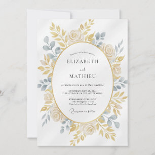 Invitation Mariage Champenois aux Feuilles de Slate