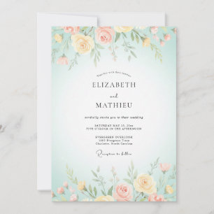 Invitation Mariage Champenois aux Pivoines Beurre