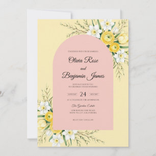 Invitation Mariage Champêtre à la Touche de Citron