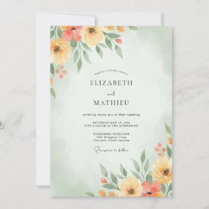 Invitation Mariage Champêtre au Beurre de Pêche