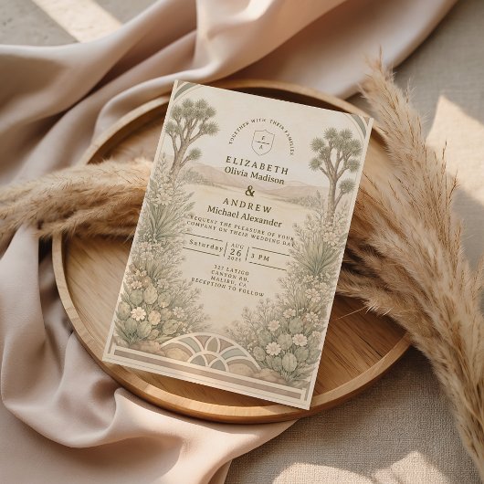 Invitation Mariage Champêtre au Désert