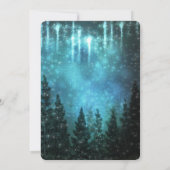 Invitation Mariage Champêtre aux Arbres de Pin Rustiques et L (Dos)