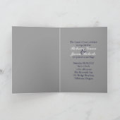 Invitation mariage champêtre bleu marine toile de jute dentel (Intérieur)