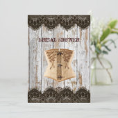 Invitation Mariage champêtre corset steampunk enterrement de (Debout devant)