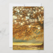 Invitation Mariage Champêtre de Bois en Automne (Dos)