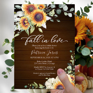 Invitation Mariage Champêtre de Citrouille et Tournesol d'Aut