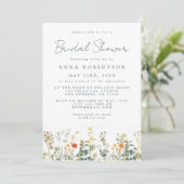 Invitation Mariage Champêtre de Fleurs Sauvages (Debout devant)