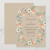 Invitation Mariage Champêtre de Pêcherie (Devant / Derrière)