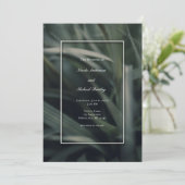 Invitation Mariage Champêtre de Printemps Herbe Verte (Debout devant)
