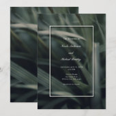 Invitation Mariage Champêtre de Printemps Herbe Verte (Devant / Derrière)