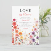 Invitation Mariage champêtre de printemps pour la future mari (Debout devant)