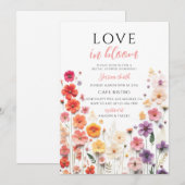 Invitation Mariage champêtre de printemps pour la future mari (Devant / Derrière)