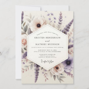 Invitation Mariage Champêtre de Style Impressionniste aux Lil