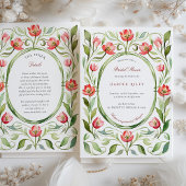 Invitation Mariage Champêtre de Tulipes Rétro