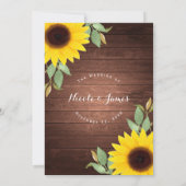 Invitation Mariage Champêtre Élégant en Bois Rustique Tournes (Dos)